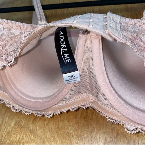 Adore Me Push Up Pink Lace Bra/Bralette - Picture 10 of 12